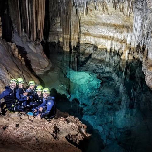 Caving in Mallorca SEA CAVE Initiation level